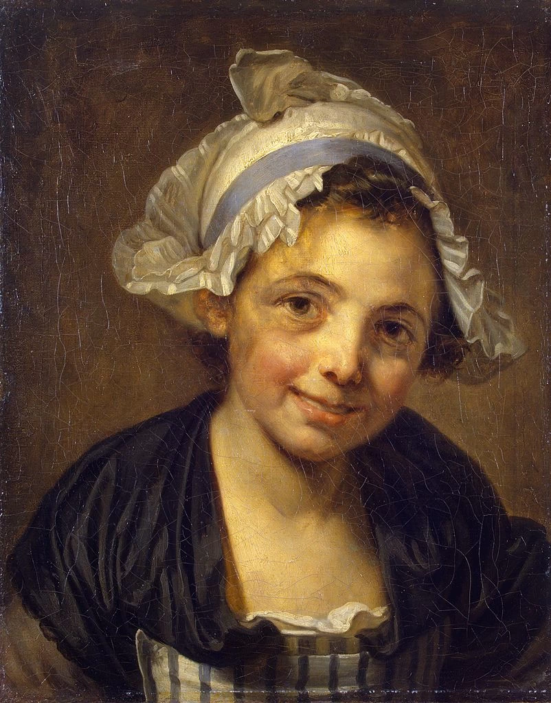 Jean Baptiste Greuze 205 Testa di fanciulla con cuffia Hermitage, San Pietroburgo