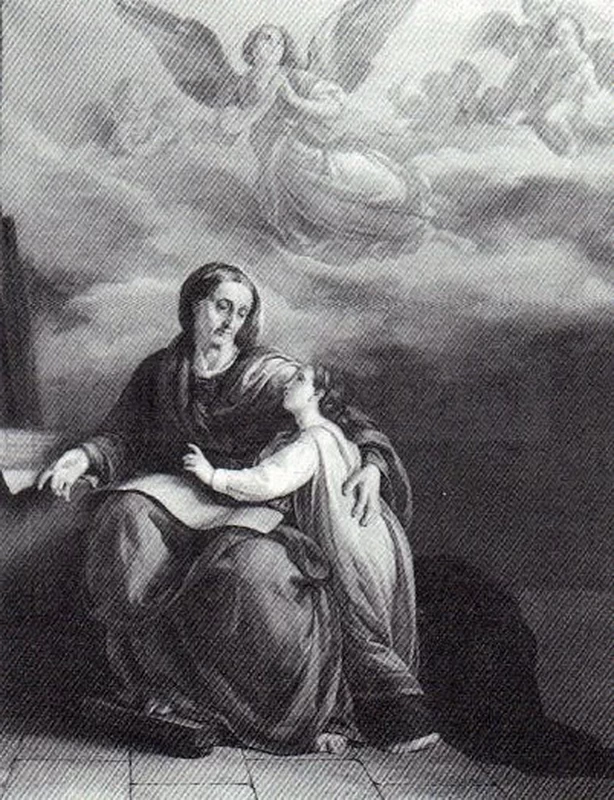 204 Sant'Anna 1872 olio su tela cm. 120x91 santuario della Madonna delle Grazie Ardesio (BG)