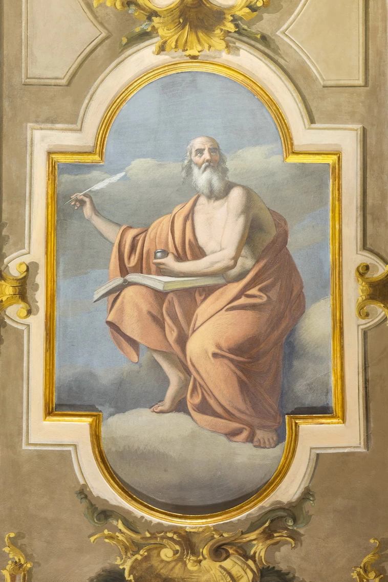 232 San Girolamo 1882 ca. affresco chiesa di San Zenone Passirano (BS)