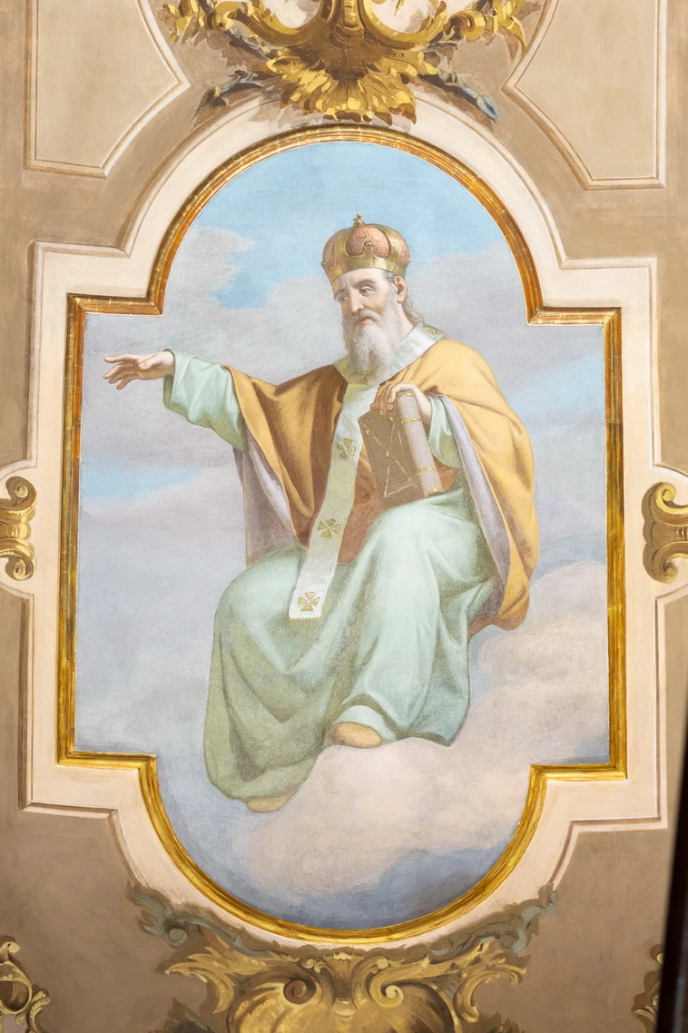 237 San Giovanni Crisostomo 1878 ca. affresco chiesa di San Zenone Passirano (BS)