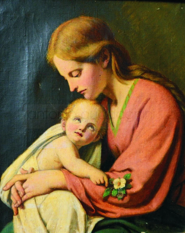 282 Madonna col Bambino 1883 olio su tela cm. 68x53 coll.privata