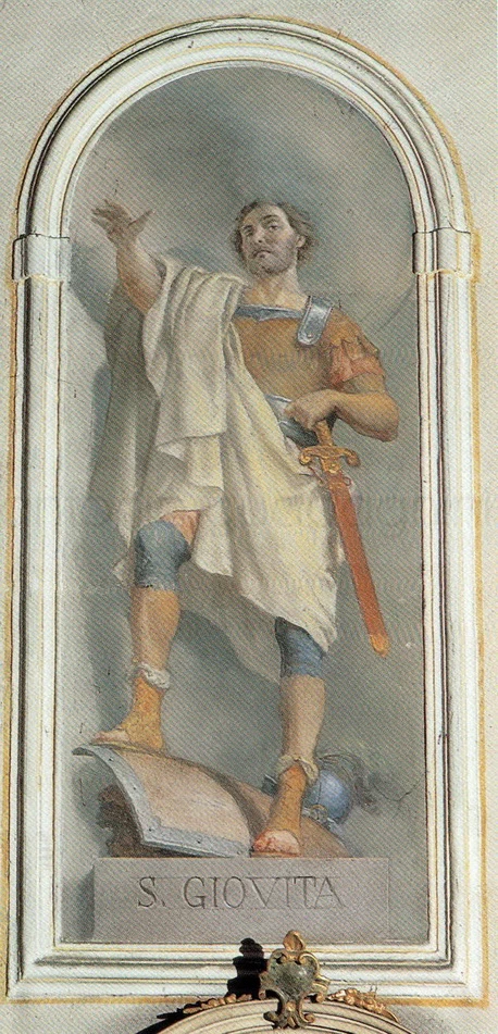 314 San Giovita 1886 affresco chiesa di San Giacomo Maggiore Santicolo di Corteno Golgi (BS)