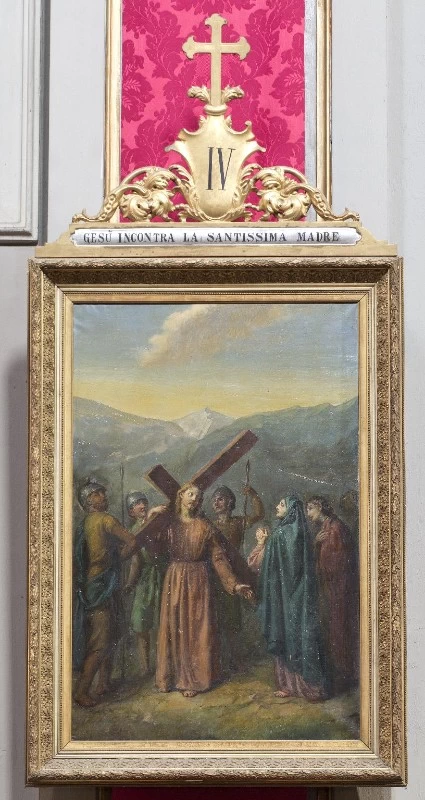 396 Via Crucis Gesù incontra le pie donne 1896 1897 chiesa della Trasfigurazione di N.S.G.C. Breno (BS)