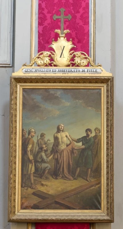 402 Via Crucis Gesù spogliato e abbeverato di fiele 1896 1897 chiesa della Trasfigurazione di N.S.G.C. Breno (BS)