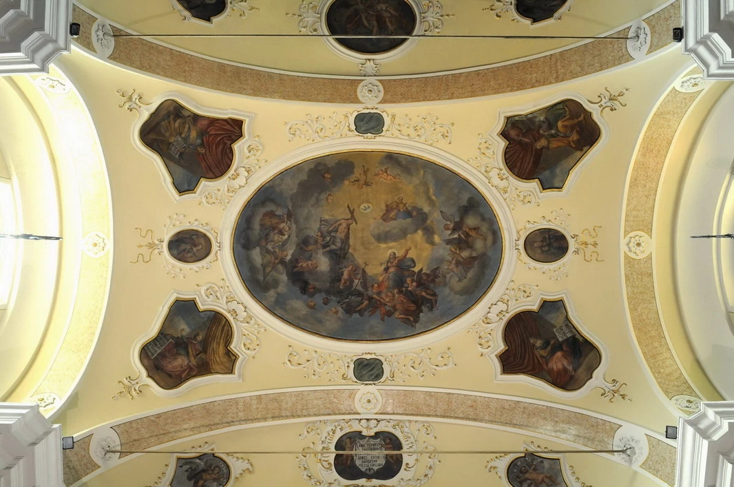 434 Assunzione di Maria Vergine, con i Profeti 1846 affresco chiesa di San Michele Arcangelo Gianico (BS)