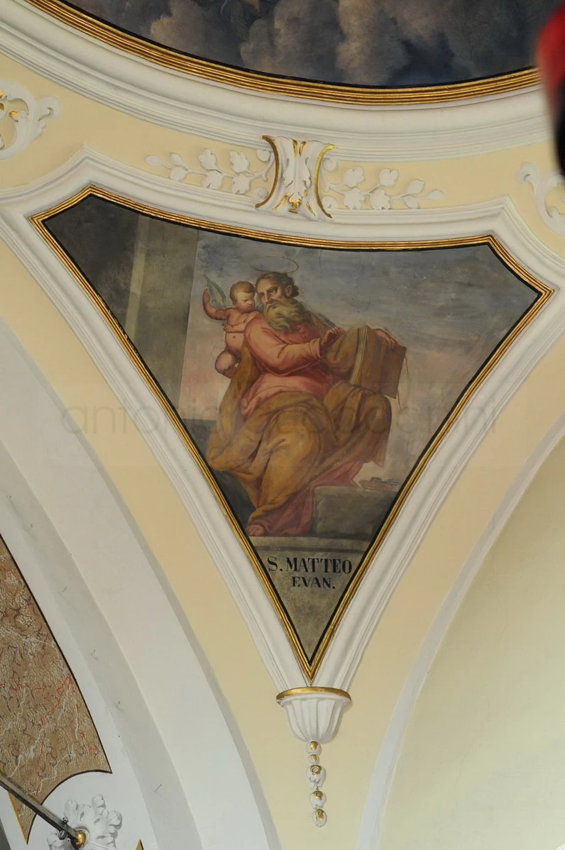 439 San Matteo Evangelista 1846 affresco chiesa di San Michele Arcangelo Gianico (BS)