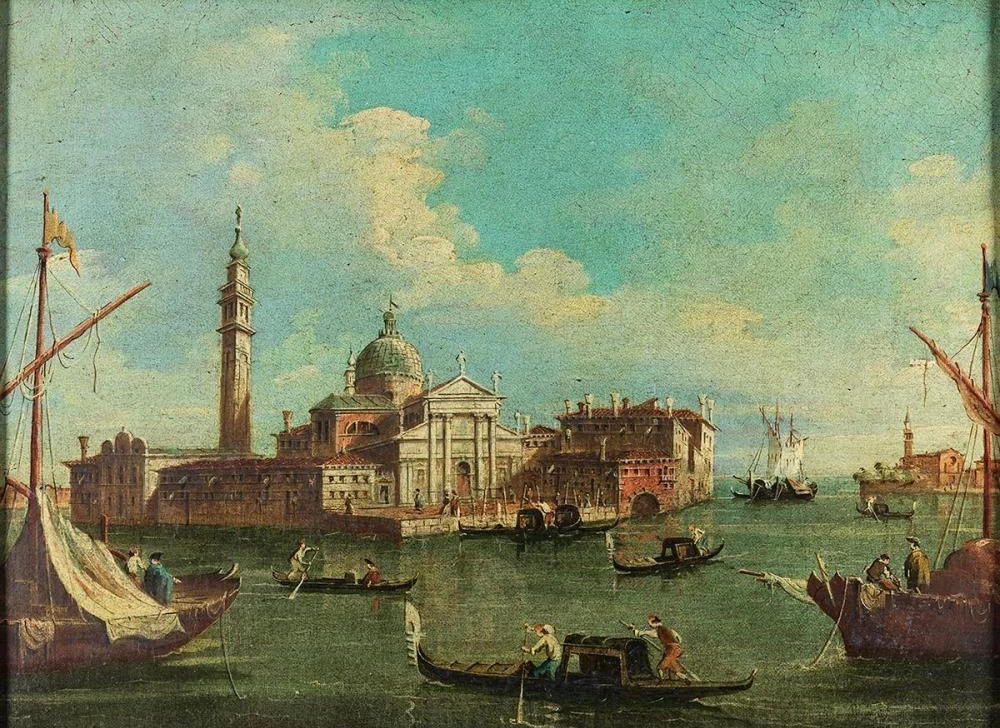 Giacomo Guardi 163 Il Bacino di san Marco con l'isola di san Giorgio a venezia