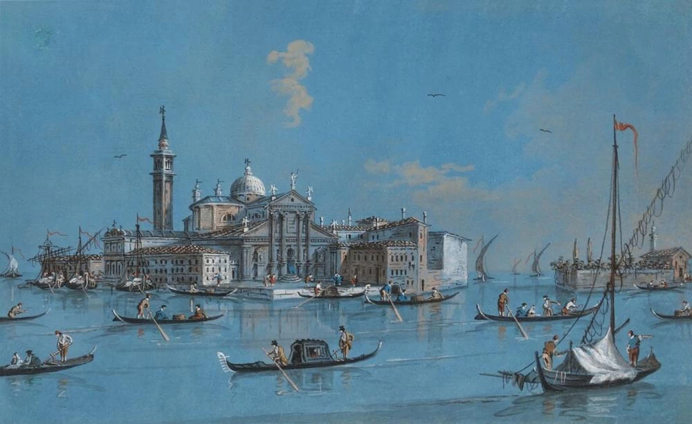 Giacomo Guardi 196 Veduta di San Giorgio Maggiore dal Bacino di San Marco, Venezia