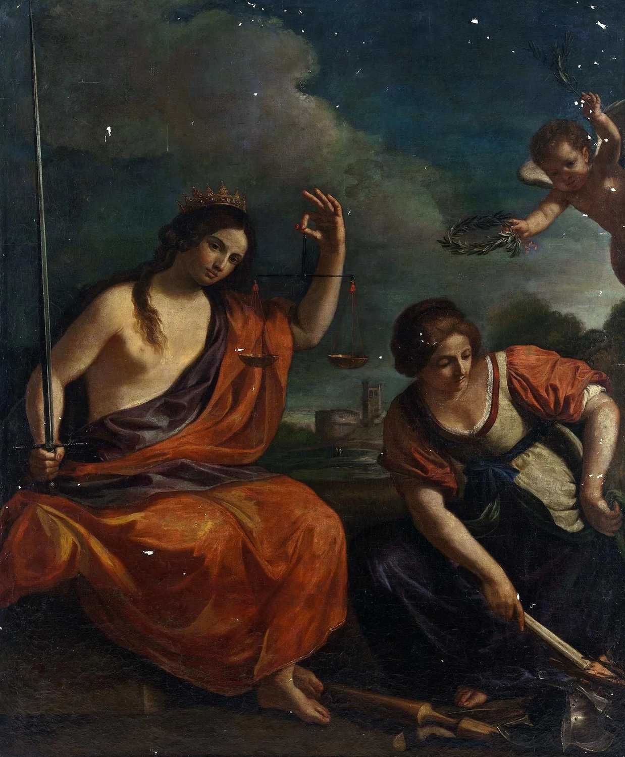 Giovanni Francesco Barbieri, il Guercino 342 Allegoria della giustizia e della pace Hermitage, San Pietroburgo