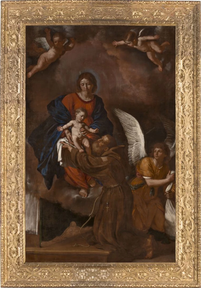 Giovanni Francesco Barbieri, il Guercino 380 La Madonna presenta il Bambino al beato Felice da Cantalice Galleria Estense, Modena