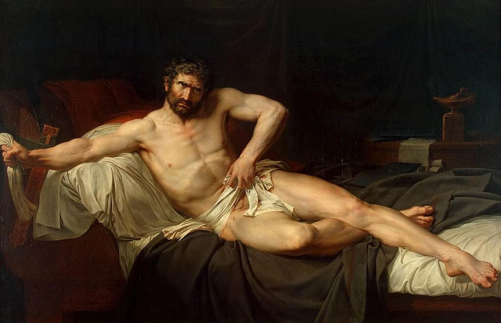 Guillaume Guillon Lethière 8 Death of Cato of Utica Hermitage, San Pietroburgo