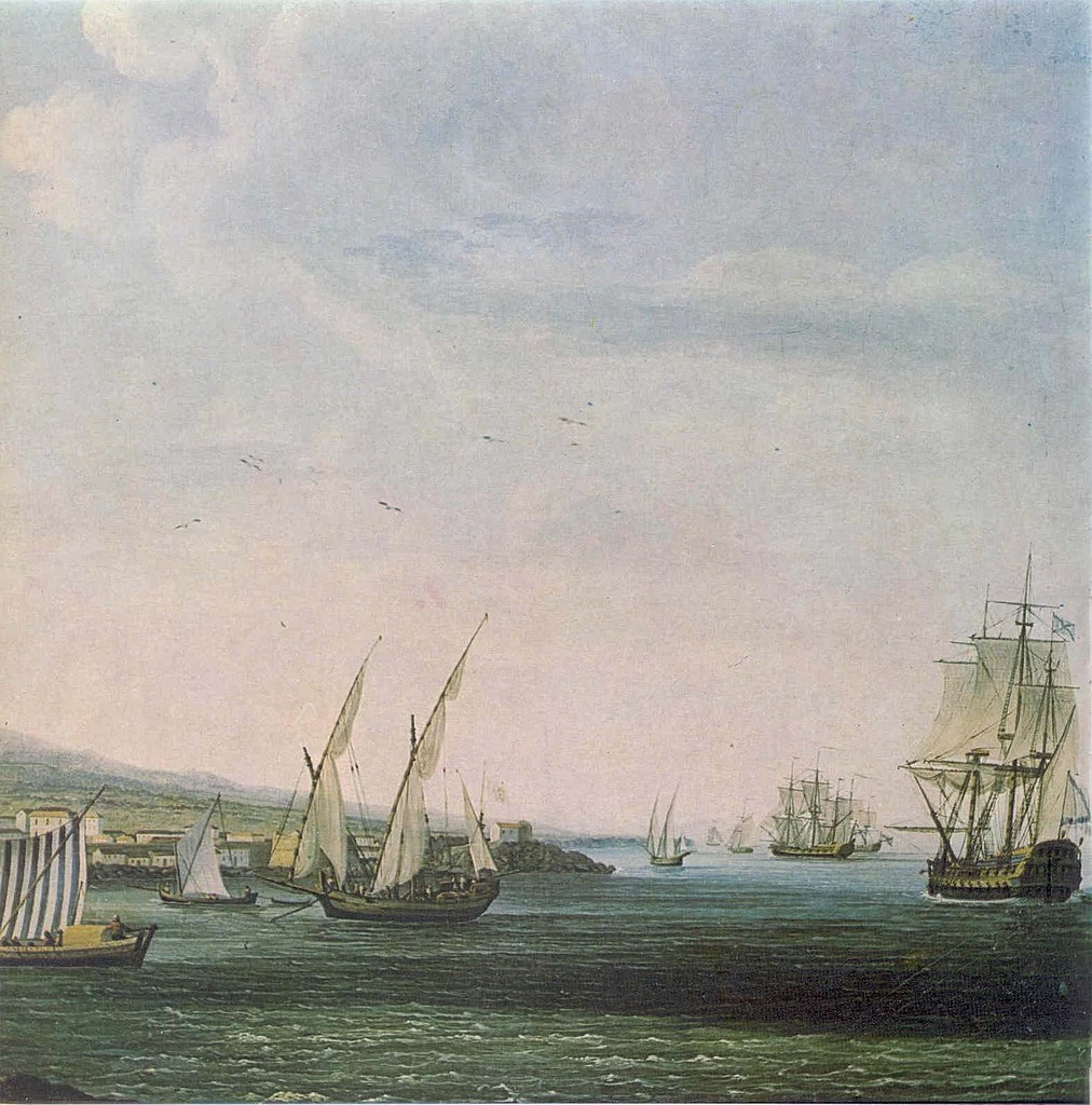 Jakob Philipp Hackert 60 Marina russa vicino alla costa catanese Museo Navale, San Pietroburgo