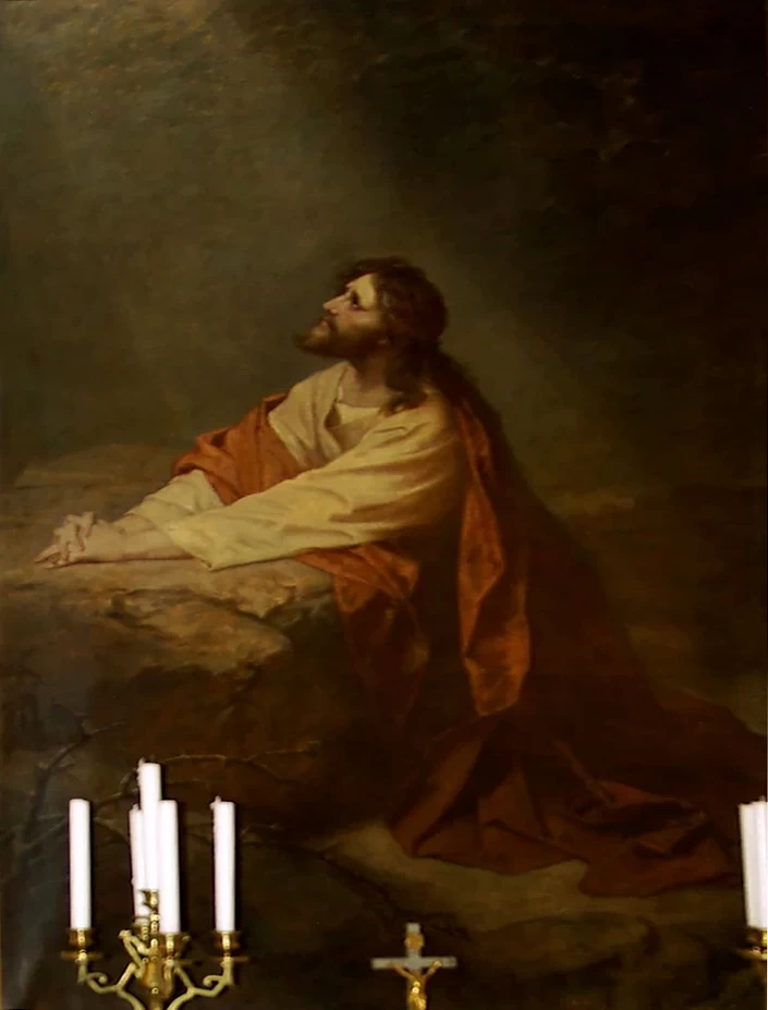Julie Wilhelmine Hagen Schwarz 7 Dipinto della cattedrale Cristo nel giardino del Getsemani