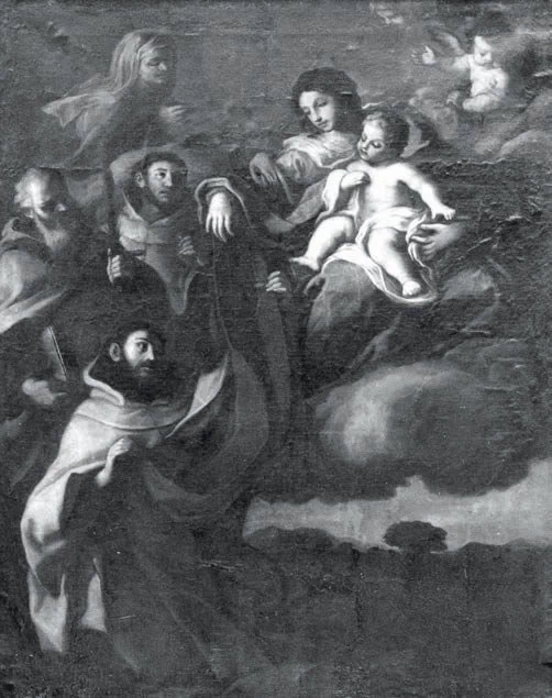 TORRE DEL GRECO, CHIESA DI SANTA TERESA - LA MADON NA CONSEGNA LO SCAPOLARE A SAN SIMONE STOCK