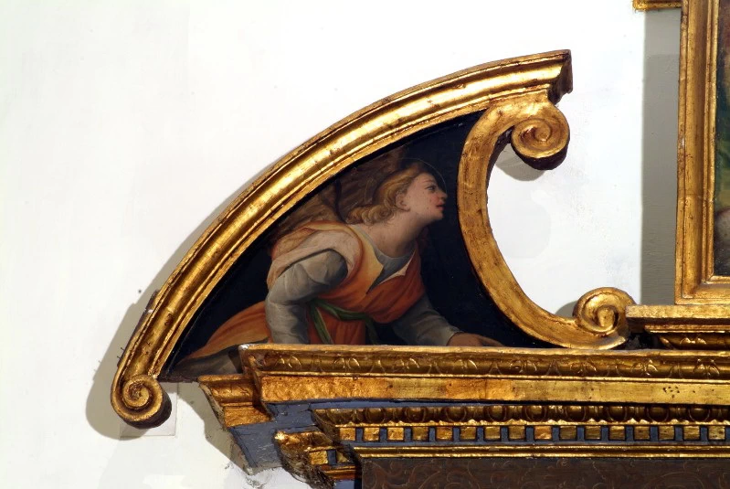 Teodoro di Enrico fine sec. XVI, Angelo annunciante in olio su tavola