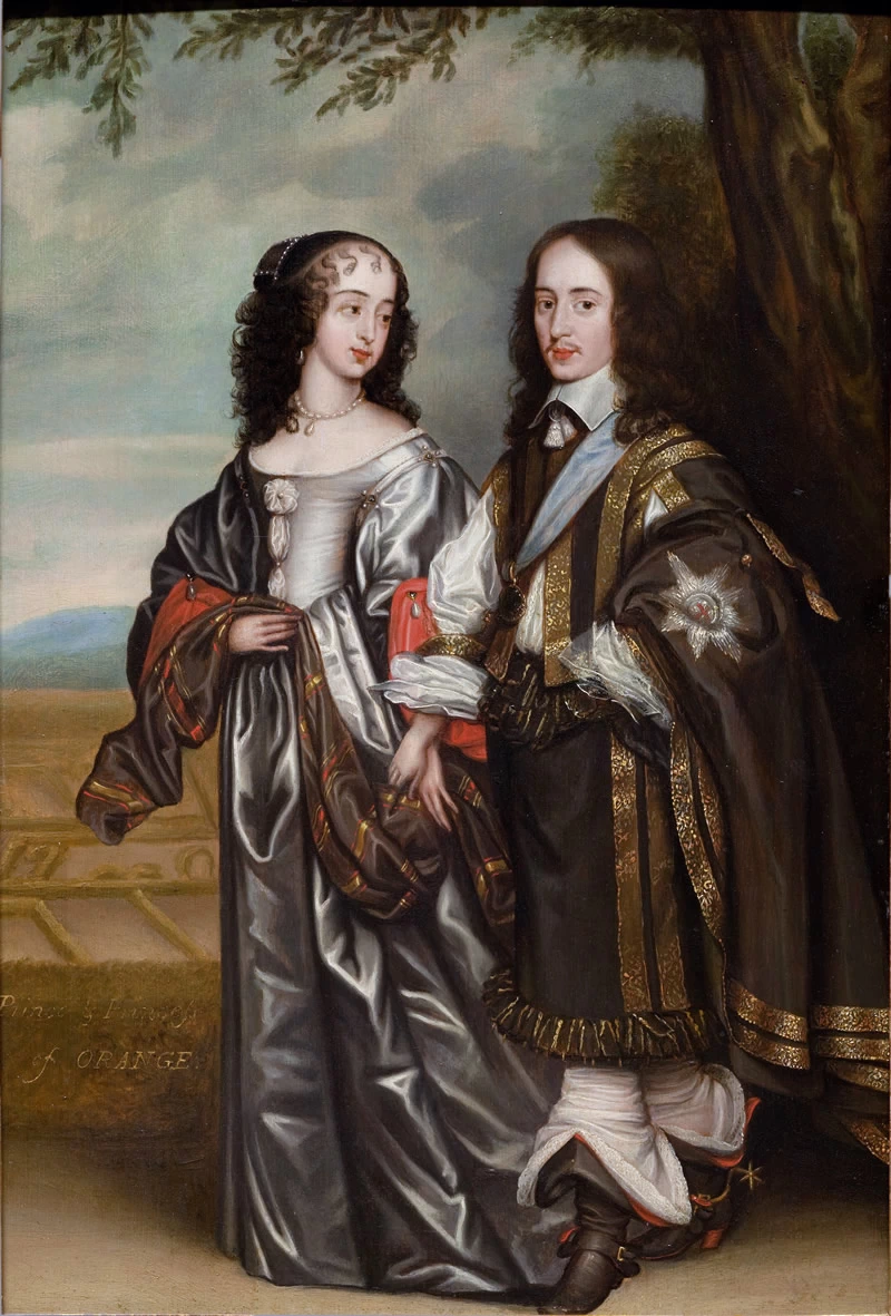 Gerard van Honthorst 81 Guglielmo II, principe d'Orange e Maria Enrichetta Stuart Museo storico dell'Aia