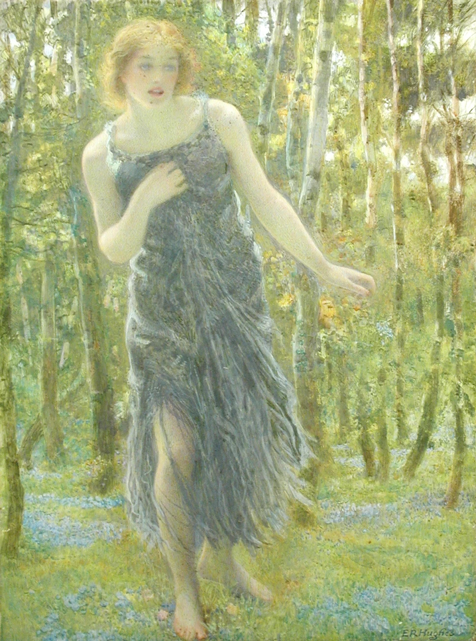 Stampa Su Tela Edward Robert Hughes – Quadro Moderno 20x30 Cm, Decorazione Artistica Da Parete