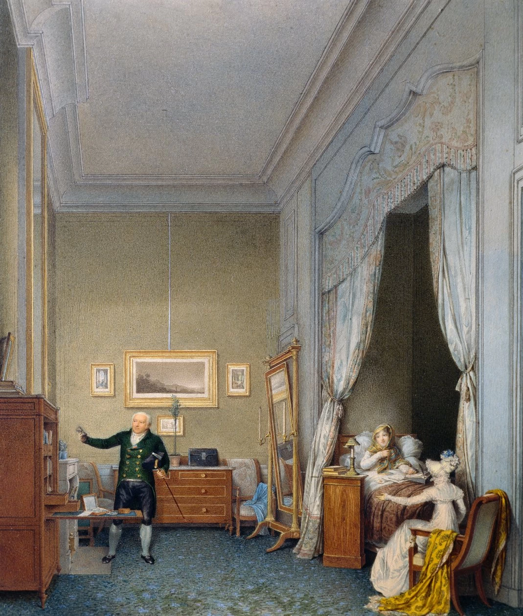 Jean Baptiste Isabey 12 Maria Luigia nella stanza alle Tuileries dopo la nascita del Re di Roma Museo Glauco Lombardi, Parma