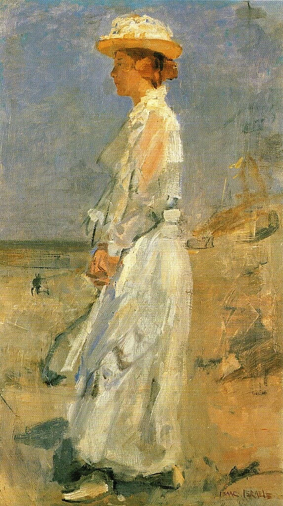 Isaac Israëls 126 Ritratto di Jacqueline Sandberg tra le dune 1898