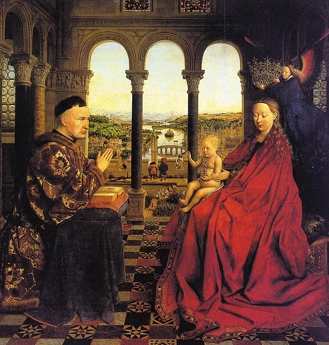 Madonna del cancelliere Rolin (1434 - 1435), Louvre di Parigi