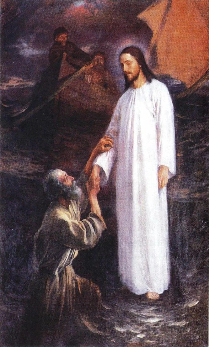 Eero Järnefelt 27 Gesù e Pietro affondano nell'acqua Chiesa di Taulumäki