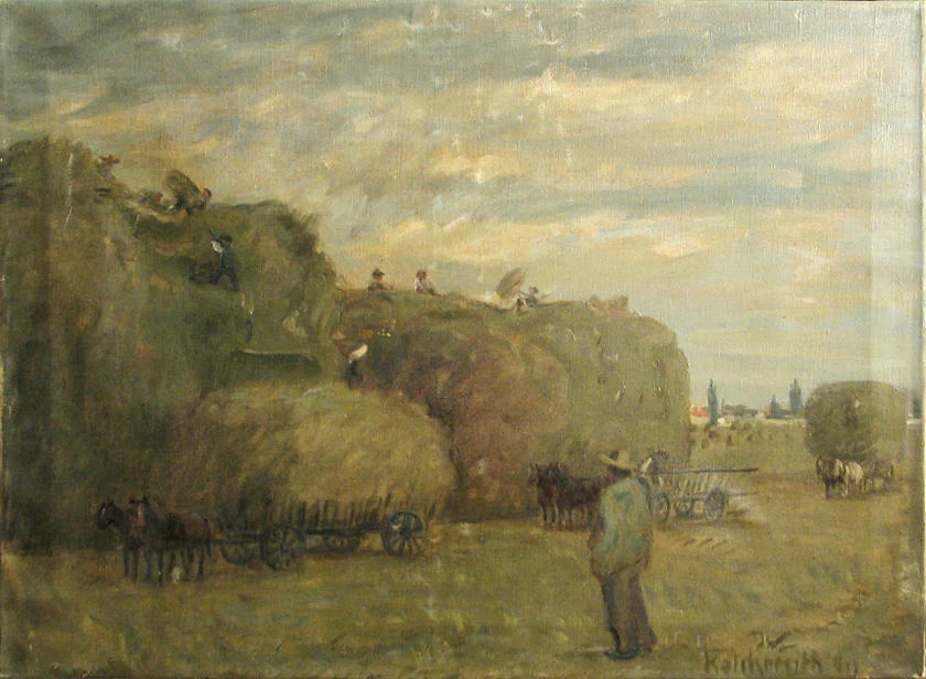 Leopold von Kalckreuth 16 Fieno nel campo (c.1885) John James McNally, San Francisco