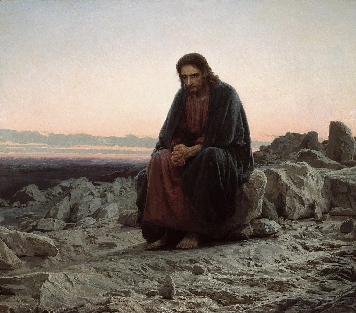 Ivan Kramskoy 10 Cristo nel deserto Galleria Tret'jakov