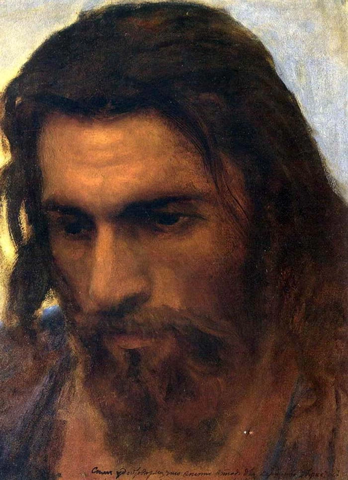 Ivan Kramskoy 66 Studio per testa di Cristo 1