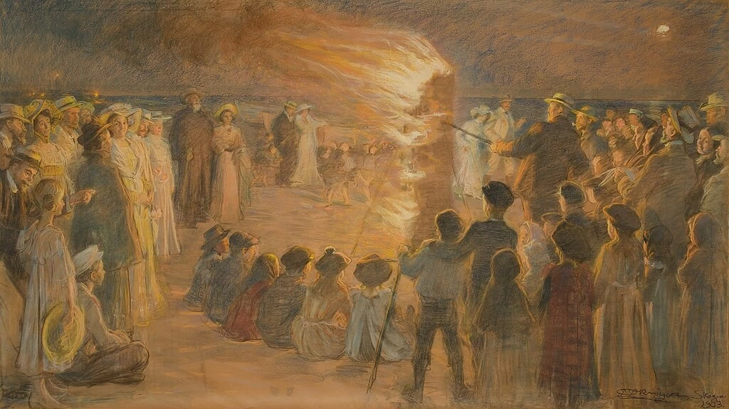 Peder Severin Krøyer 94 San Hansblus sulla spiaggia di Skagen 1903 Collezione Hirschsprung, Copenaghen 1