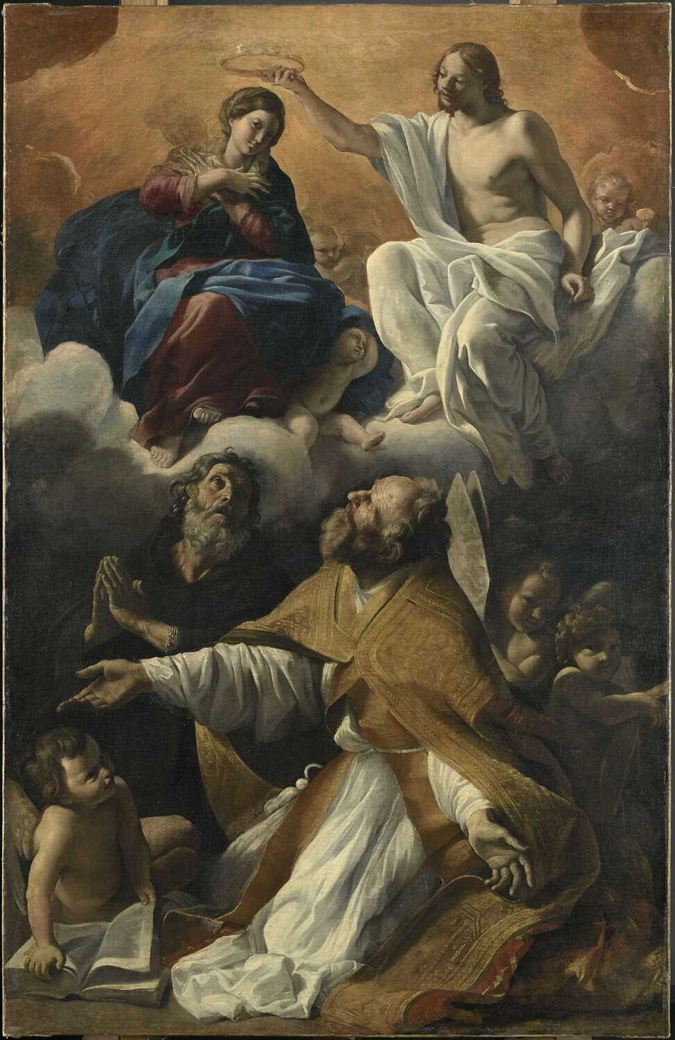 Giovanni Lanfranco 275 L'Incoronazione della Vergine con Sant'Agostino e San Guglielmo d'Aquitania Museo del Louvre, Parigi