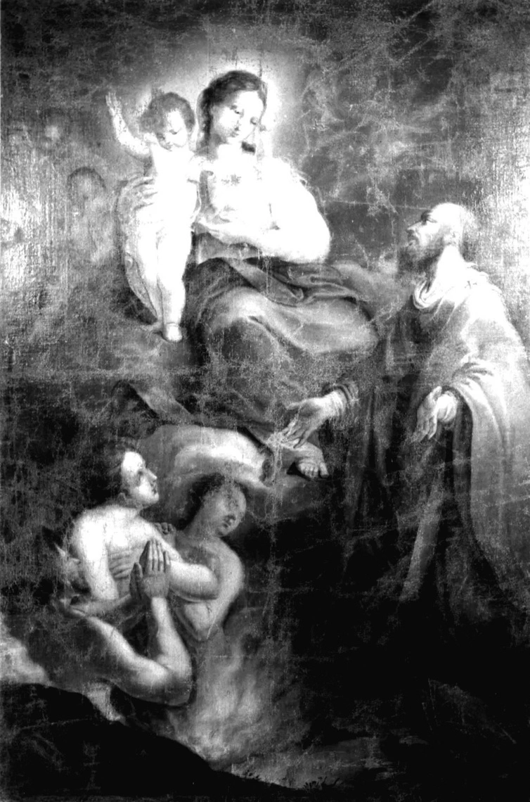 Giovanni Andrea Lazzarini 20 Madonna del suffragio con San Ludovico che intercede per le anime purganti Monteciccardo