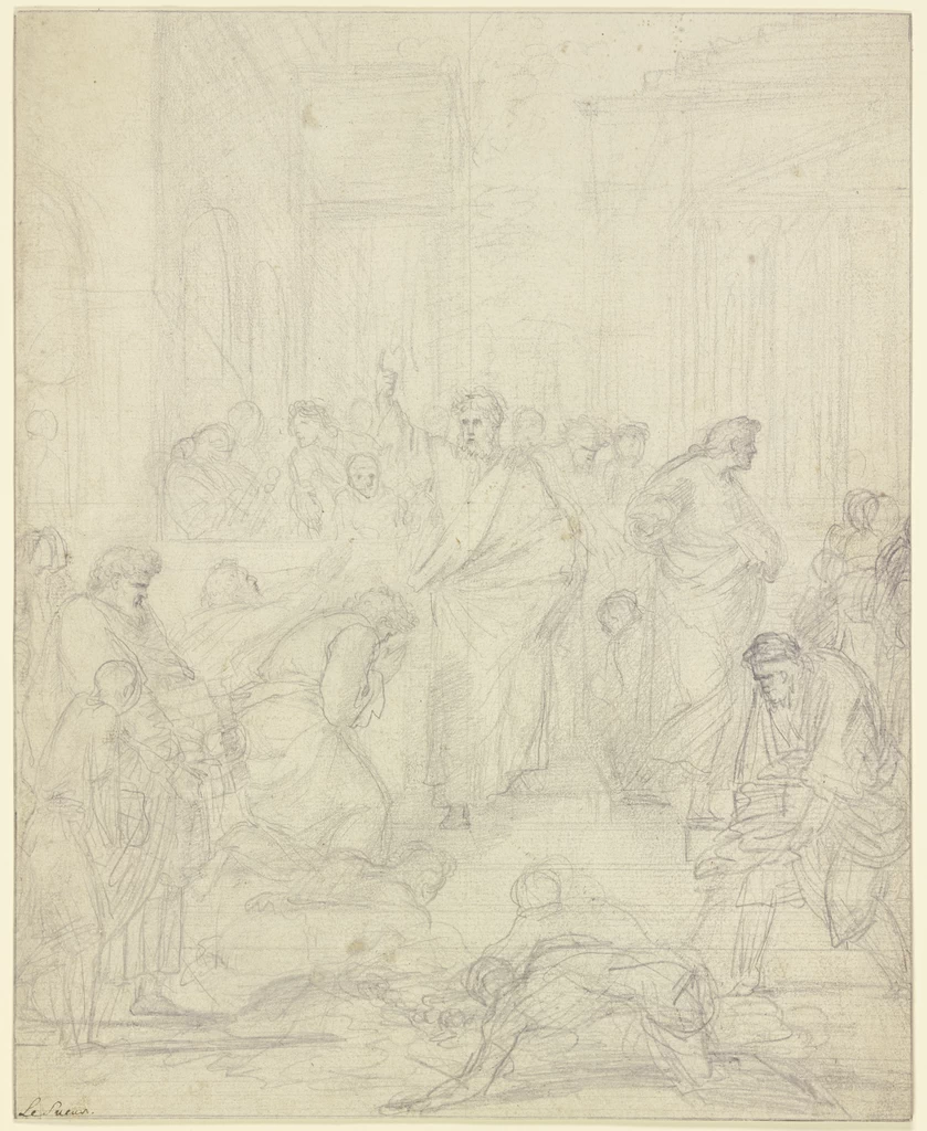 Eustache Le Sueur 125 Sermone di san Paolo a Efeso Städelsches Kunstinstitut und Städtische Galerie, Francoforte