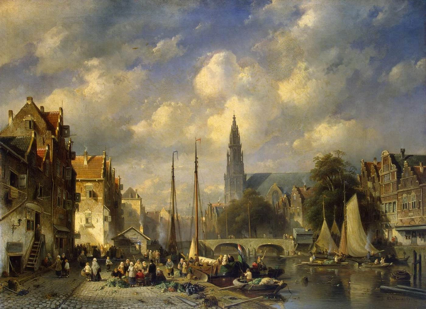 Charles Leickert 48 Paesaggio urbano Hermitage, San Pietroburgo