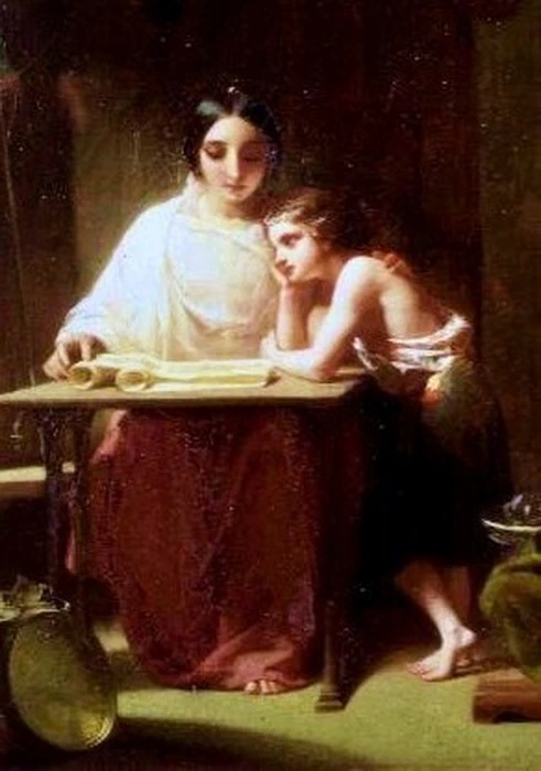 Il giovane san Timoteo con la madre