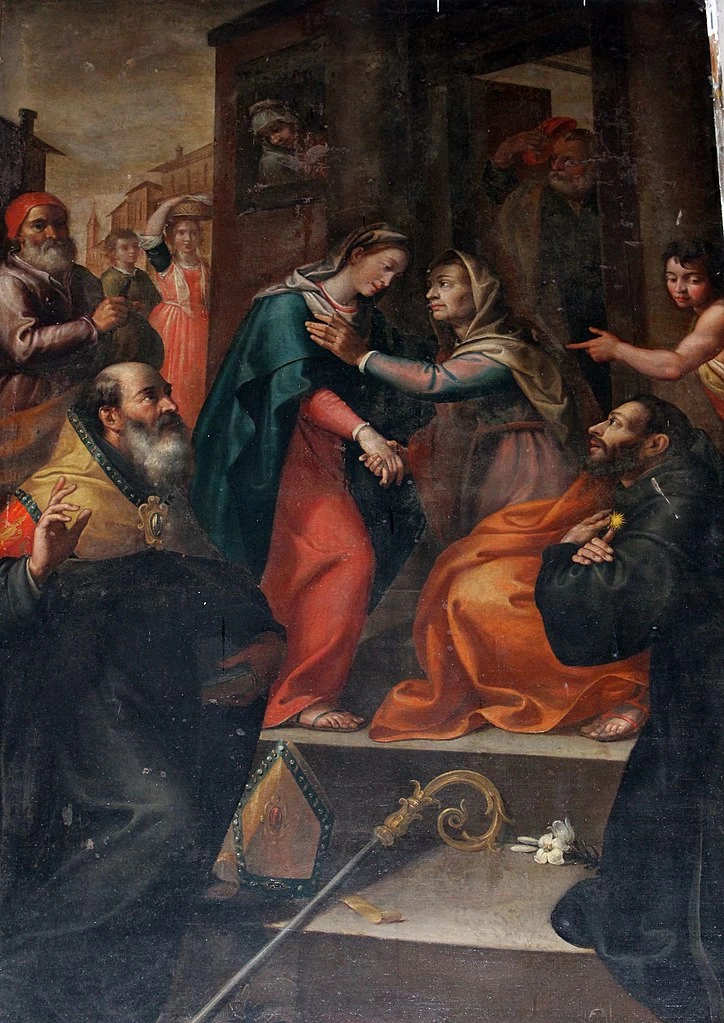 Aurelio Lomi 109 Visitazione con i santi Agostino e Nicola da Tolentino Santissima Annunziata di Portoria
