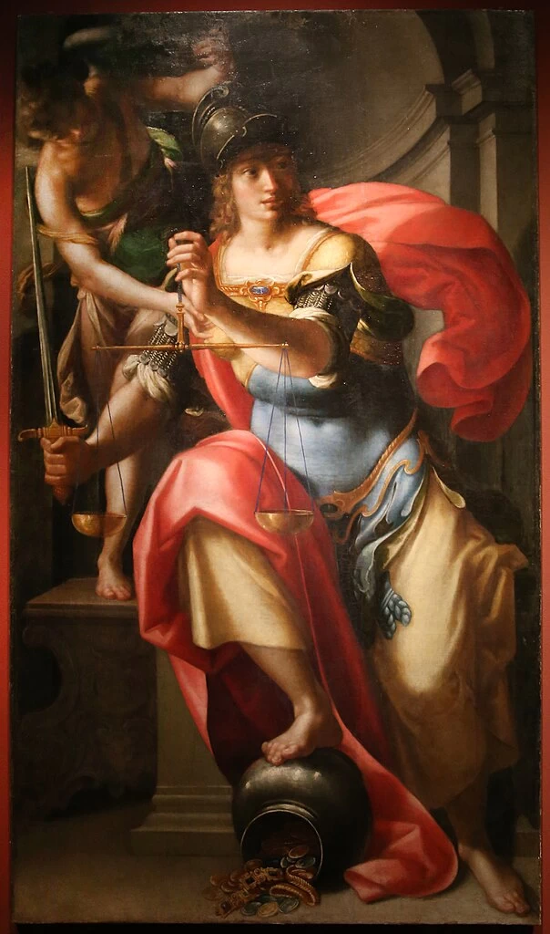 Aurelio Lomi 62 Le quattro virtù, la Giustizia, 1606 S. Michele in Borgo, Pisa