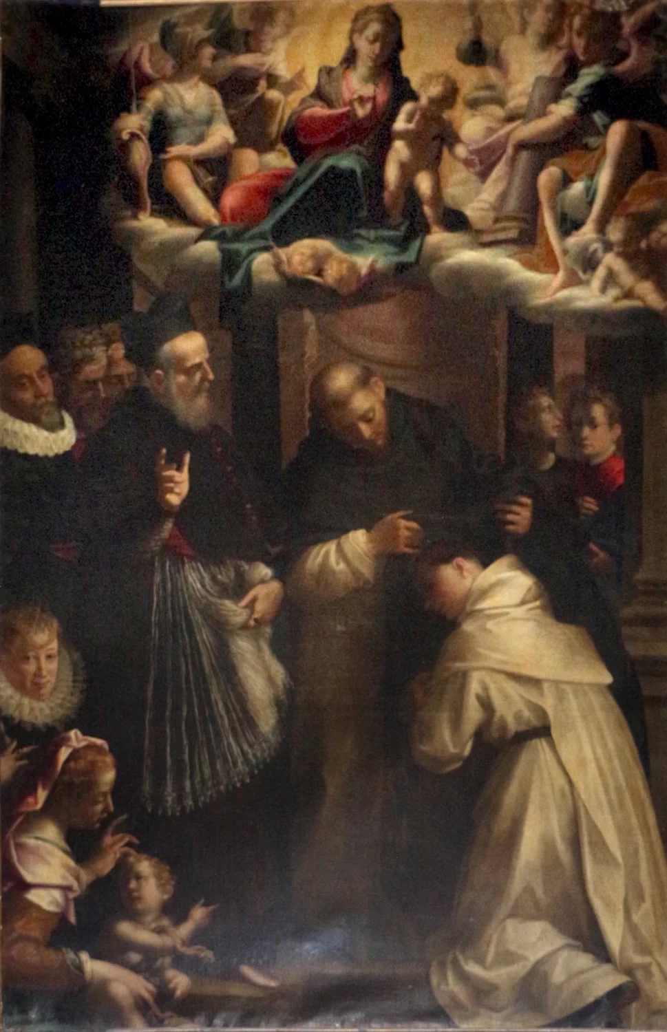 Aurelio Lomi 91 San Domenico dà l'abito dell'ordine a S. Giacinto Odrowaz alla presenza dello zio arcivescovo di Cracovia, 1604 c Santa Maria di Castello, Genova