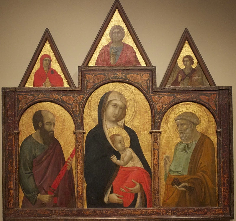 Trittico di Seattle - La vergine con i santi Pietro e Paolo