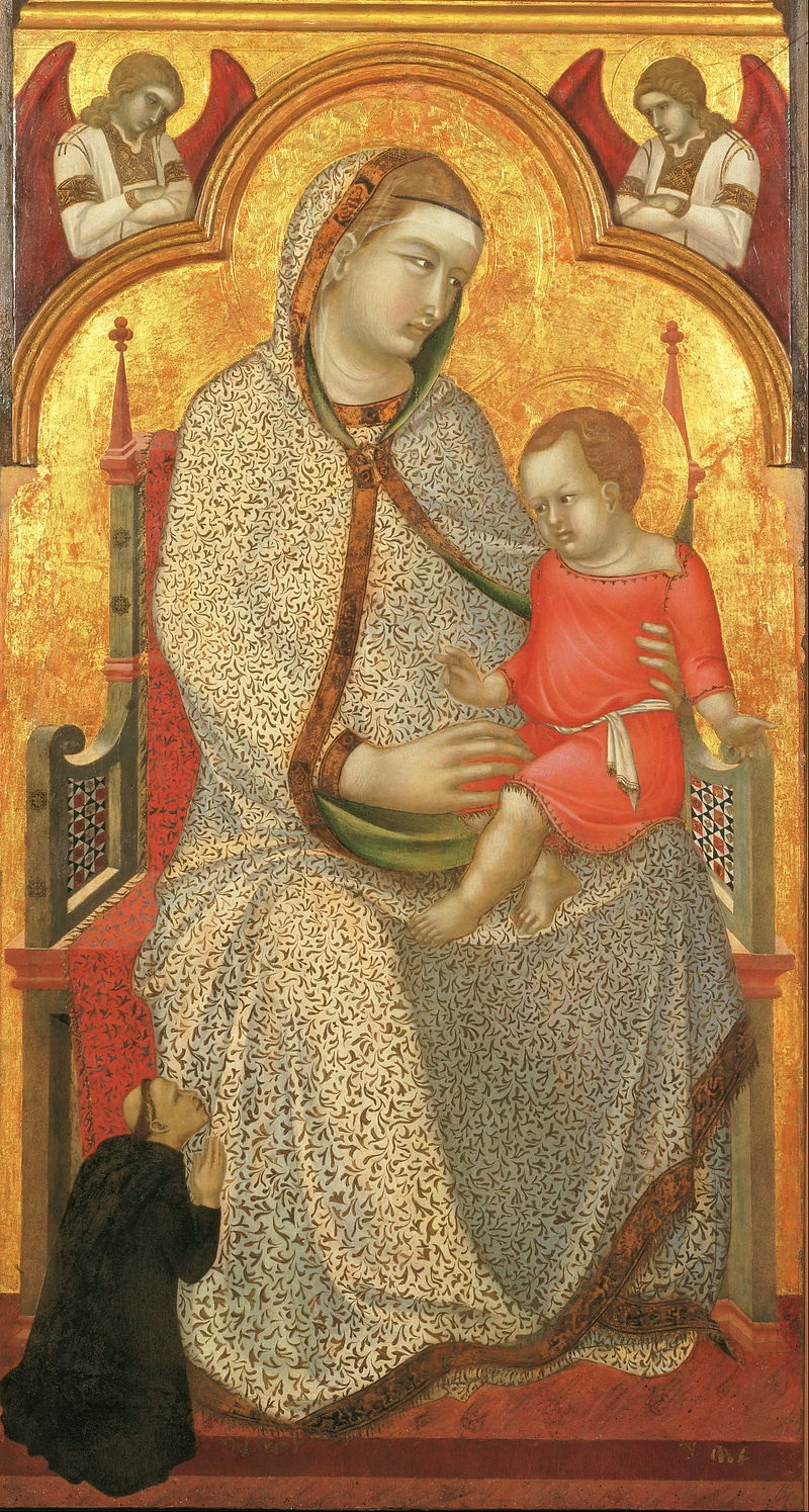 Madonna in trono con committente e angeli
