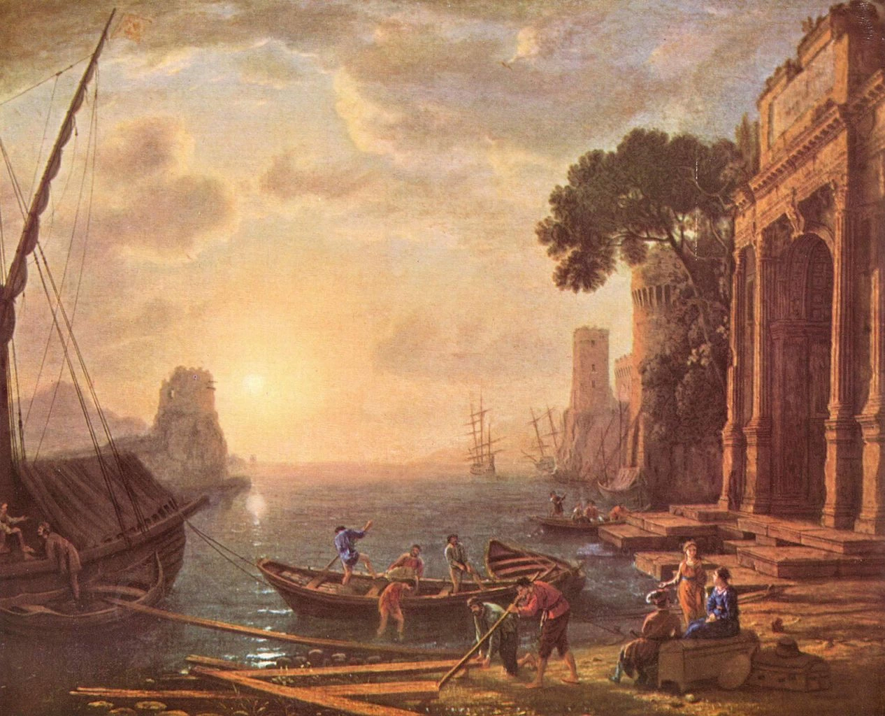 Claude Lorrain 127 Porto al tramonto Hermitage, San Pietroburgo