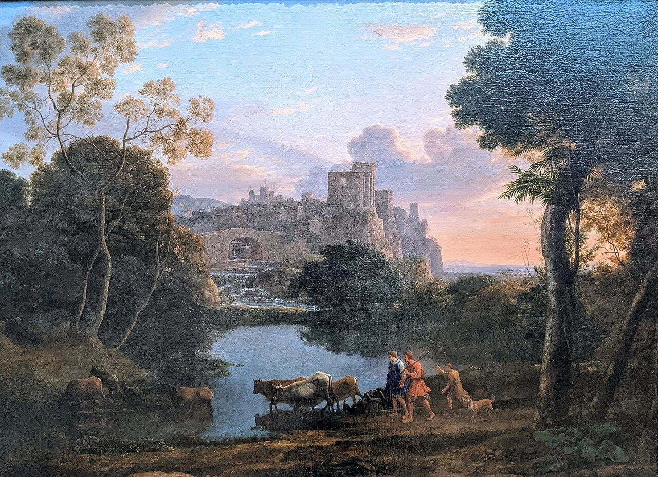 Claude Lorrain 143 Veduta di Tivoli al tramonto Fine Arts Museums of San Francisco
