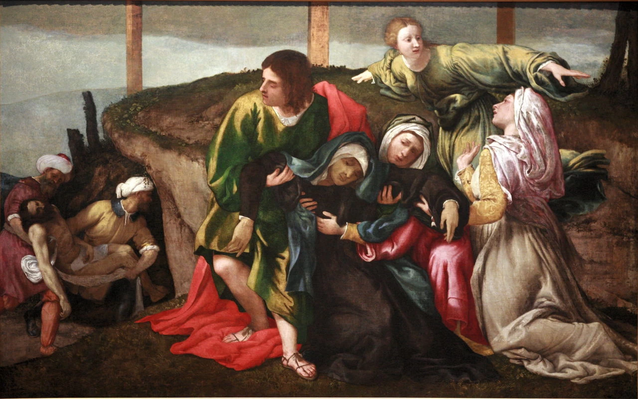 Svenimento della Vergine durante il trasporto di Cristo alla tomba