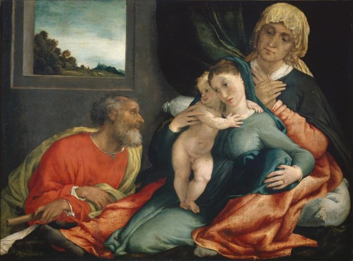 Sacra famiglia con Anna e Gioacchino