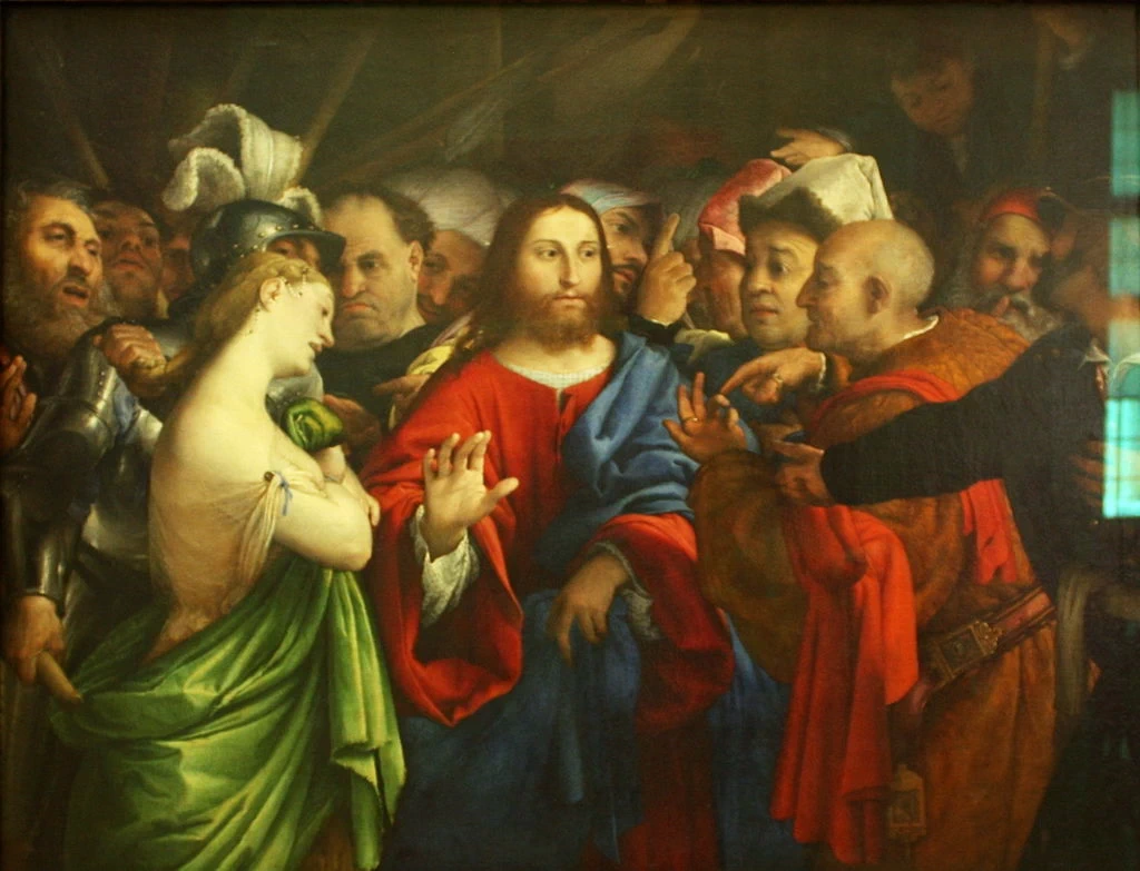 Gesù e l'adultera, Louvre (1528)