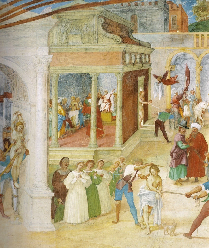 Storie di santa Barbara - Martirio di santa Barbara, Trescore