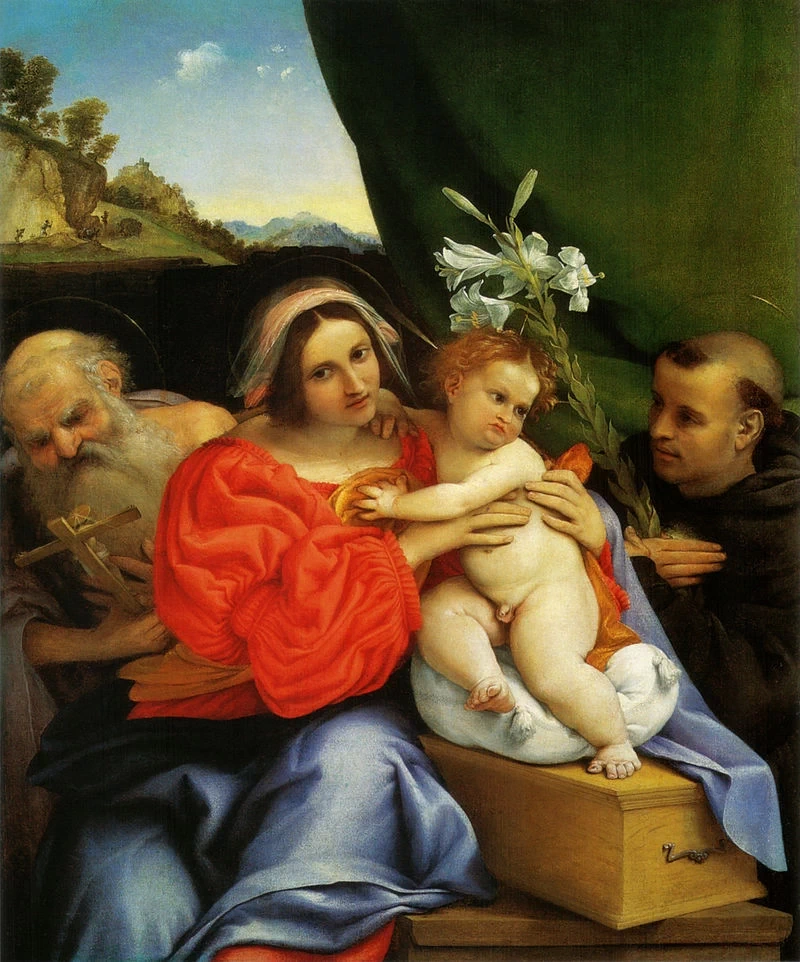 Madonna col Bambino tra i santi Girolamo e Nicola da Tolentino - Boston