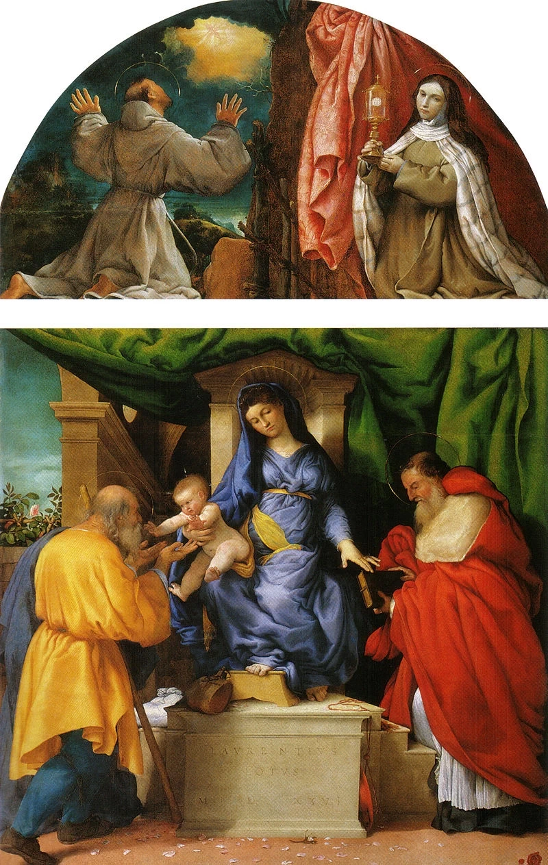 Pala di San Francesco al Monte - Madonna delle rose, 1526, Jesi