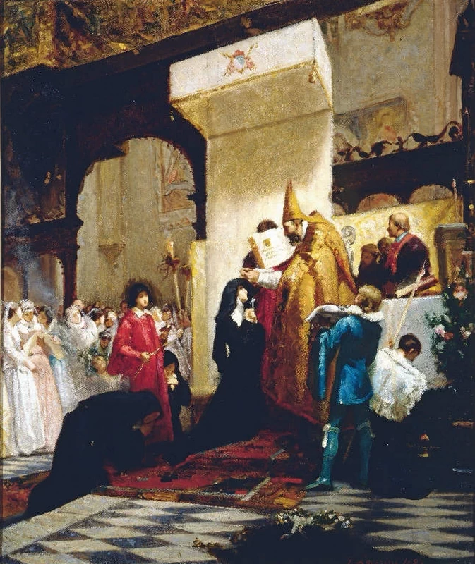 Ponziano Loverini 65 Vestizione di Santa Giovanna Francesca Fremiot di Chantal Accademia Carrara, Bergamo