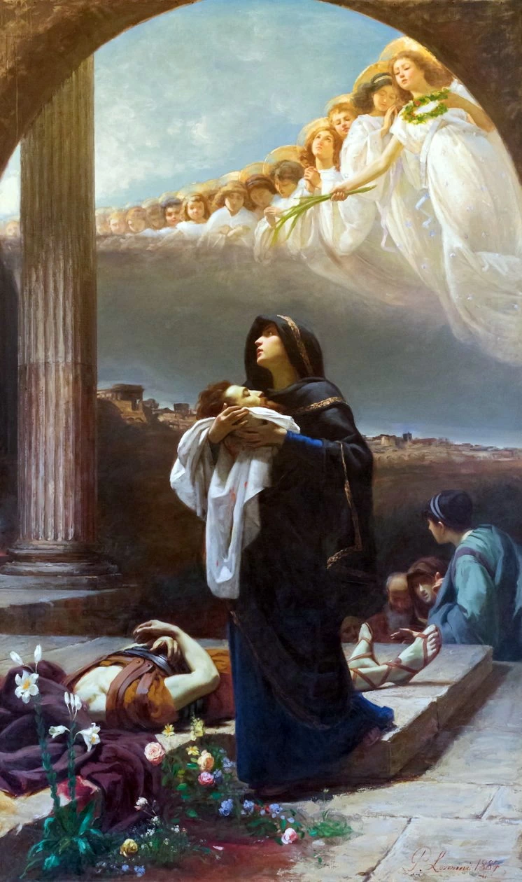 Ponziano Loverini 69 Santa Grata raccoglie i resti di Sant'Alessandro Galleria Musei Vaticani