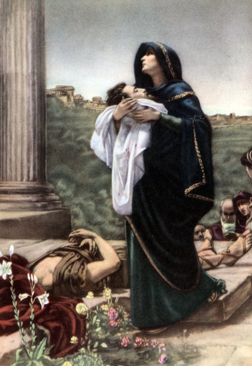 Ponziano Loverini 70 Santa Grata raccoglie i resti di Sant'Alessandro cartolina